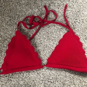 Red swim suit